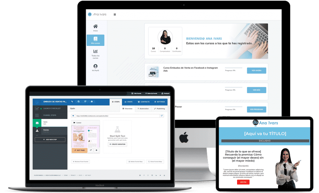 Plantillas de Landing Pages