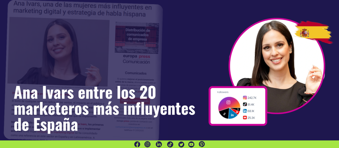 Ana Ivars entre los 20 marketeros más influyentes de España